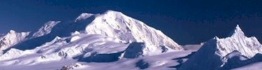 Mount Blackburn from Nabesna Glacier photo by George Herben